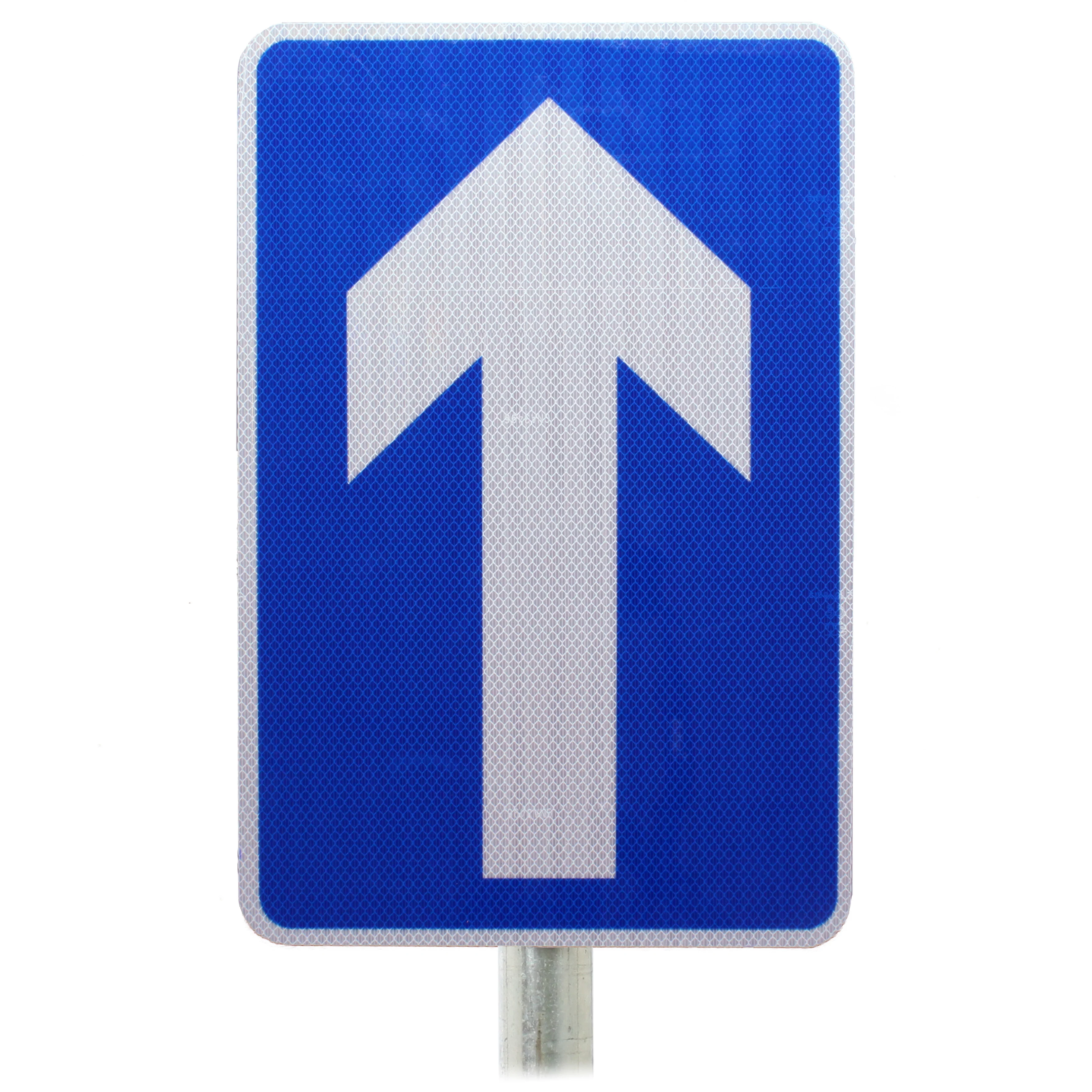 One Way Traffic Dia. 652 - Post Mount Sign - Composite Inc. Channel / RA2